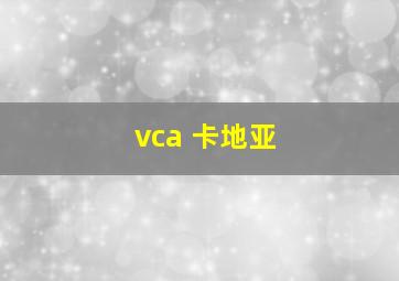 vca 卡地亚